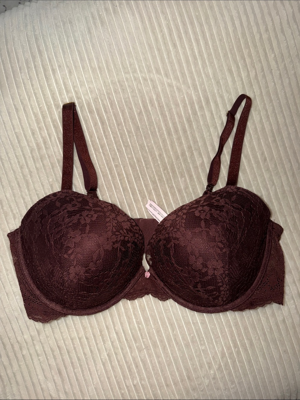 Lace Push-Up Bra in Chocolate Brown